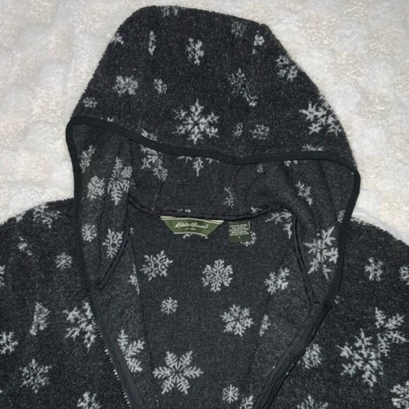 Women’s Eddie Bauer Hooded Snowflake Fleece Jacket • Large - Picture 5 of 16